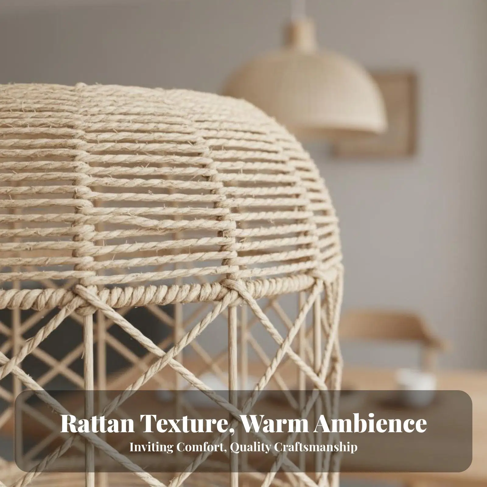 Artisan Woven Paper Rope Pendant Lamp Shade for E27 Bulb Rustic Ceiling Light for Farmhouse Dining Table