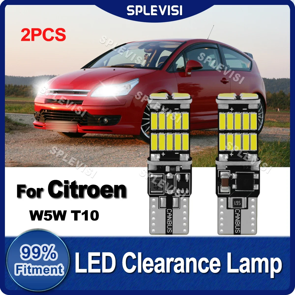 

2x LED Clearance Lamp Light Bulb Canbus No Error 6000K White 700LM/Bulb For Citroen C1 C2 C3/C3 Picasso C4 Coupe C5 C6 C8