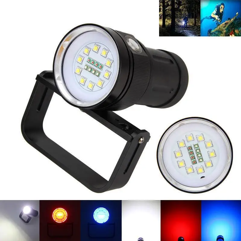 

FUNNYDEER A10 LED 7000LM 100W 18650 Diving Light Highlight Torch Diving Flashlight Underwater 100M Waterproof Video Camera Light