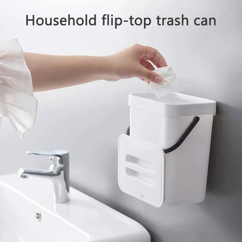 

F2 3L No Punch-Out Suspension Kitchen Compost Bin Waste Bin Household Countertop Container With Lid For Rubbish Composter Home