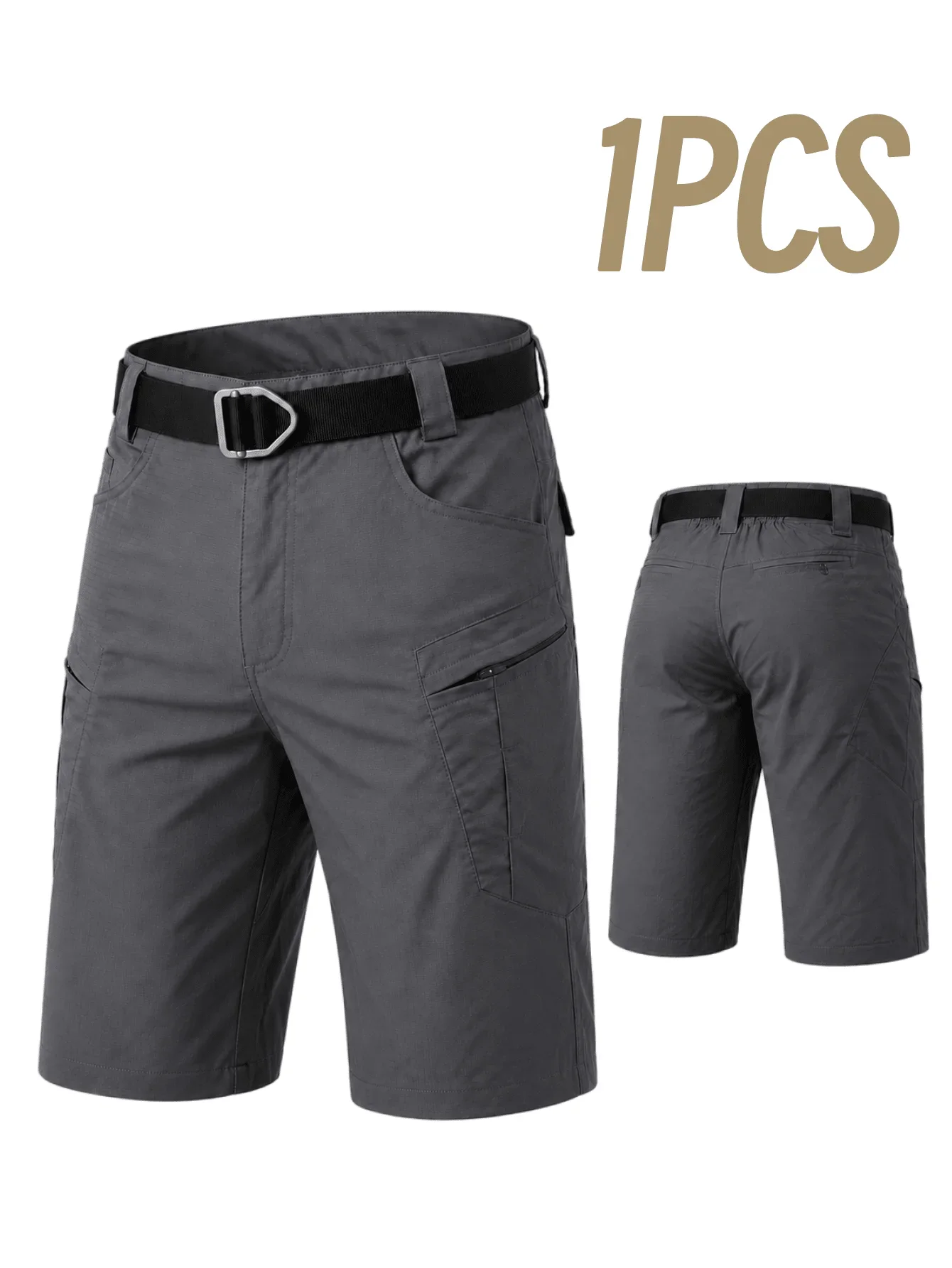 

Mens Casual Cargo Shorts Lightweight Quick-Drying Breathable Multi-Pocket Zippered Pockets