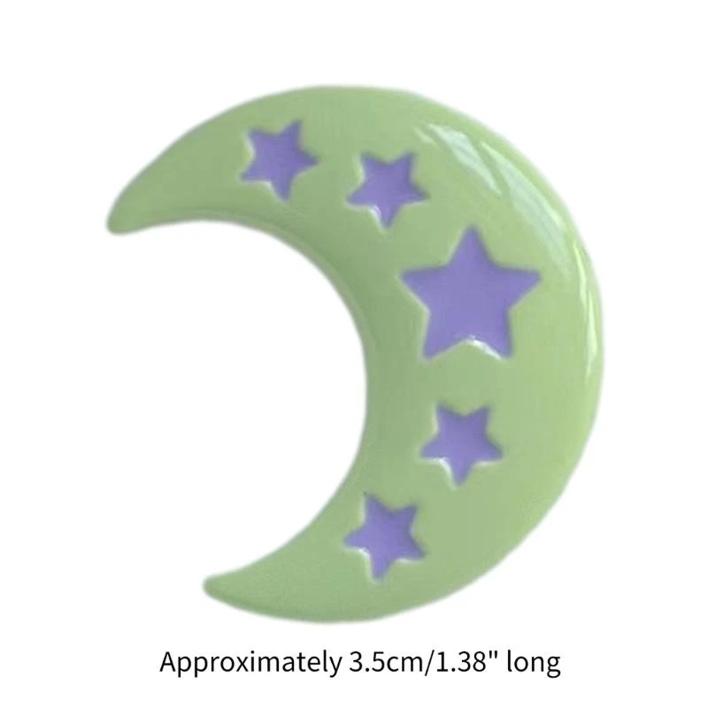 652f Traceless Moon Hairclip Candy Conor Color Clip Girls Girls Accessories Rambut