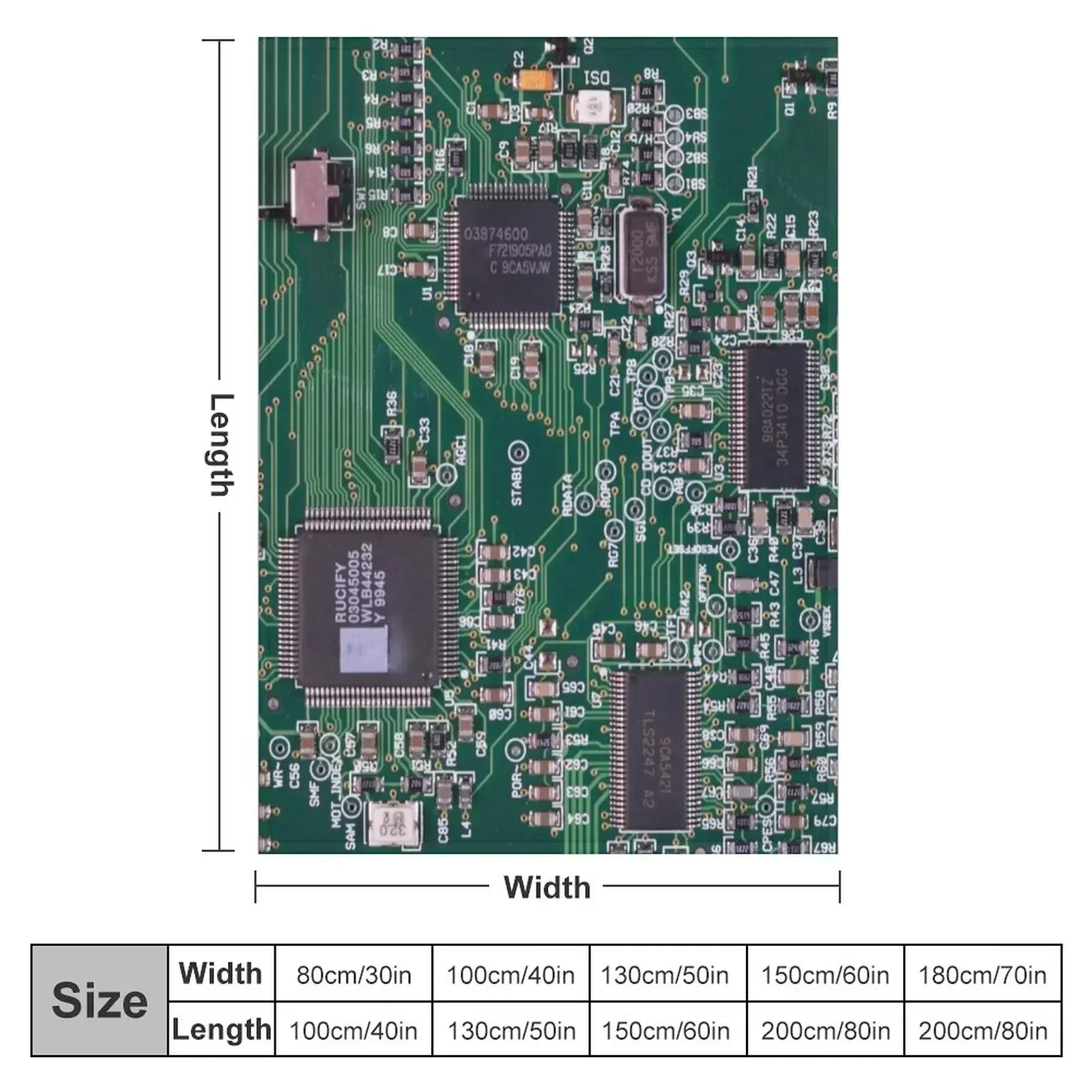 Circuit Board Throw Blanket Luxury Giant Sofa Luxury Thicken Bed Fashionable Cute Sleeping Bag Blankets