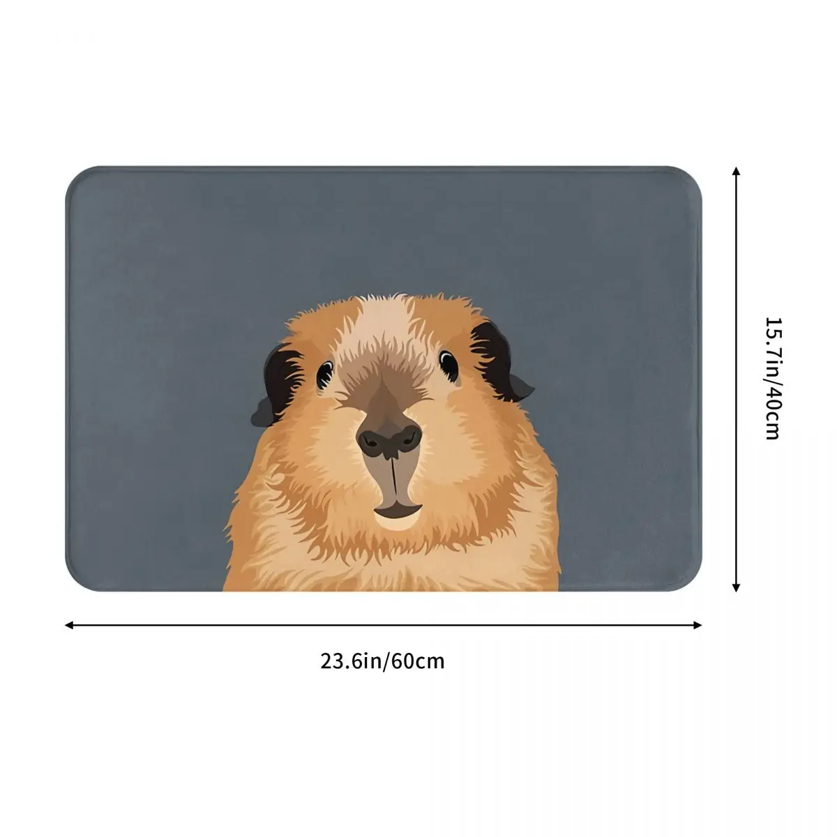 Capybara Animal Bath Non-Slip Carpet Guinea Pig Peanut Selfie Flannel Mat Welcome Doormat Home Decor Rug