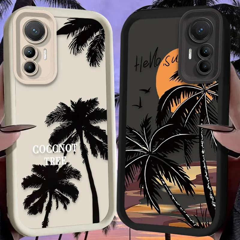 Coconut Tree Summer Soft Case for Xiaomi 14T 13T 12T 11T 13 12 11 Lite 5G NE POCO X6 X5 F6 F5 F3 X4 GT X3 NFC M5S C65 M6 Pro