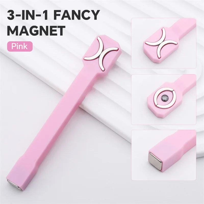 Palo magnético 3D para decoración de uñas, esmalte de Gel UV multifuncional súper fuerte, efecto de brillo de luz de nieve, herramientas de diseño de manicura