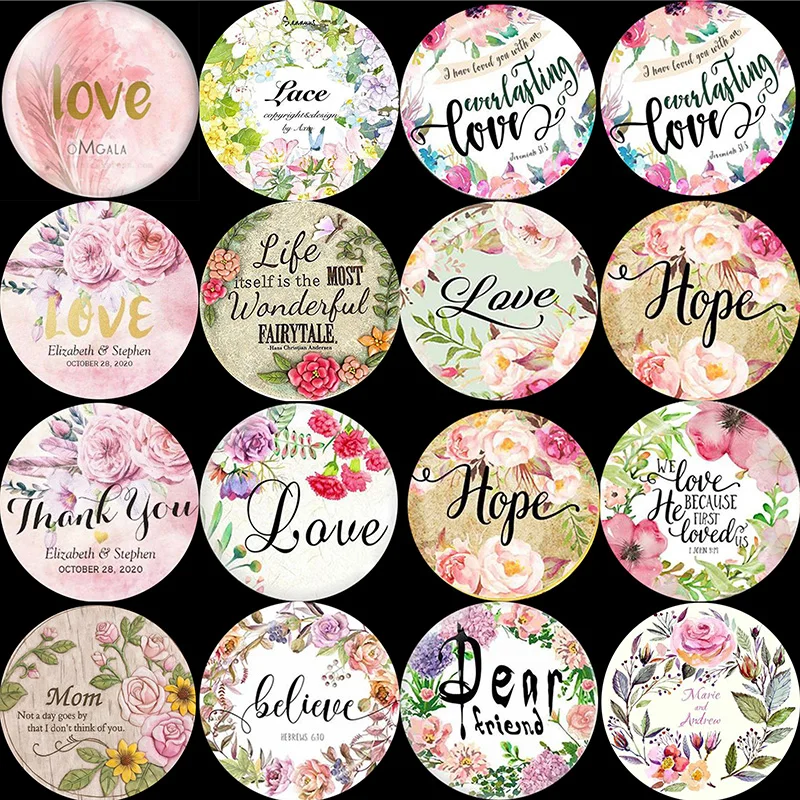 

Love Hope Believe Dream Encourage Words Patterns 12mm/16mm/18mm/25mm Round photo glass cabochon demo flat back Making findings