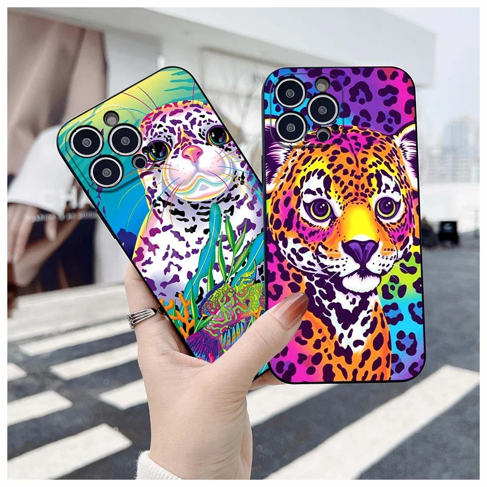 Lisa Frank tiger horse dog Cat Phone Case For iphone 14 15 Promax 11 12 13Pro Max mini XR XS MAX plus iPhone14pro Silicone Cover