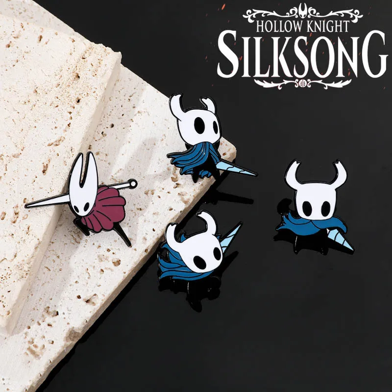 Игра-hollow-knight-silksong-Кружева-Шершень-Косплей-Брошь-kawaii-Сплав-Эмалированный-Значок-Нагрудный-Значок-Сумка-Костюм-Орнамент-Аксессуары-Опора