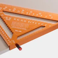 Aluminum Alloy Double Thickened Scale Triangle Ruler Angle Ruler Carpenter Triangle Square Rafter Mensurement Tool for Woodwork