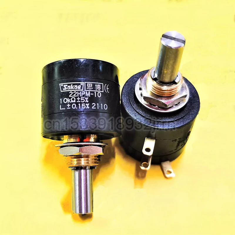 1pcs 22HP-10 Imported 22HPM-10 Multi Coil Wire Wound Potentiometer 10 Laps 1K 2K 5K 10K