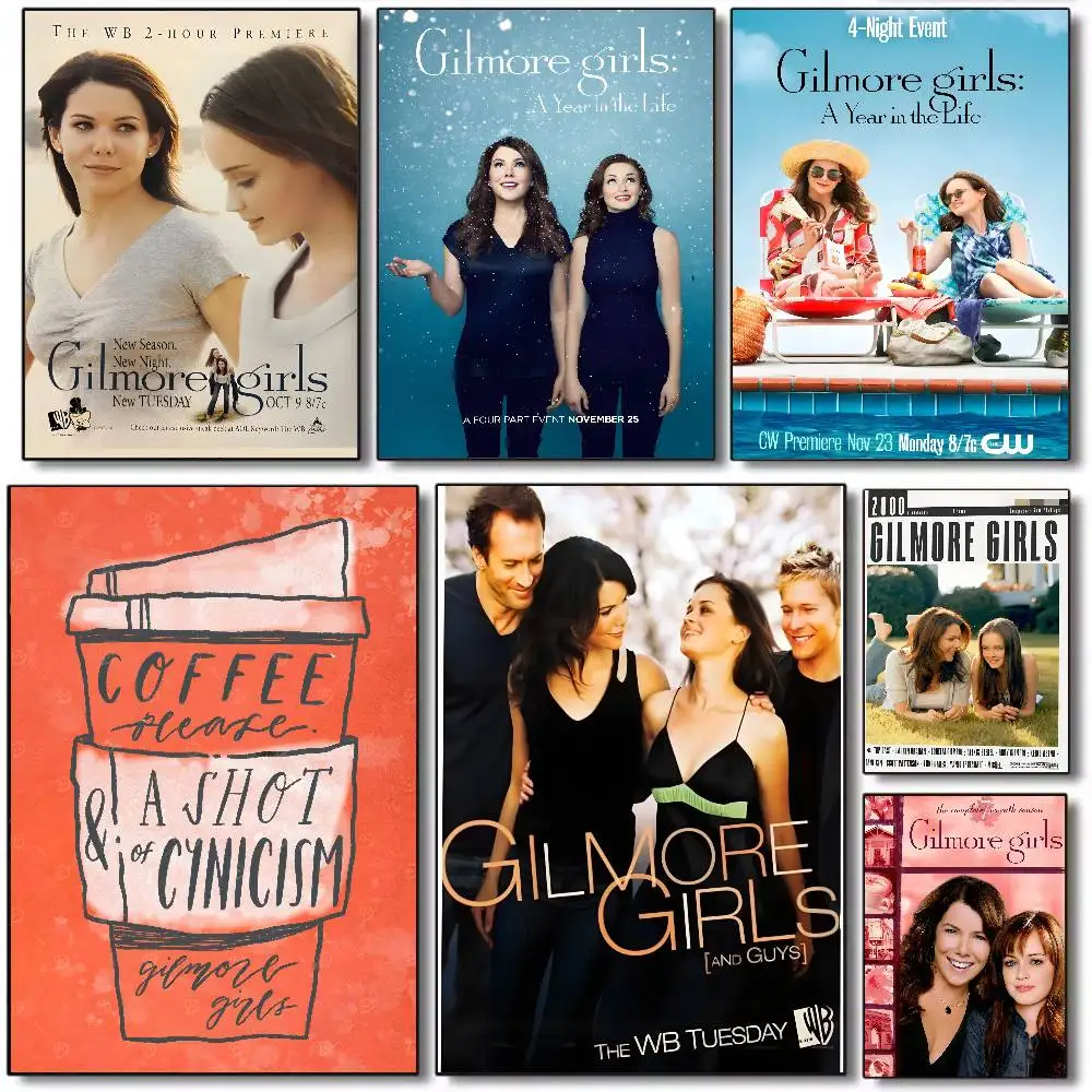 Popular TV Series Gilmore Girls Poster Art canvas HD aesthetic Printing Paper Wall Art for Living Room Bar fashion Home Decor