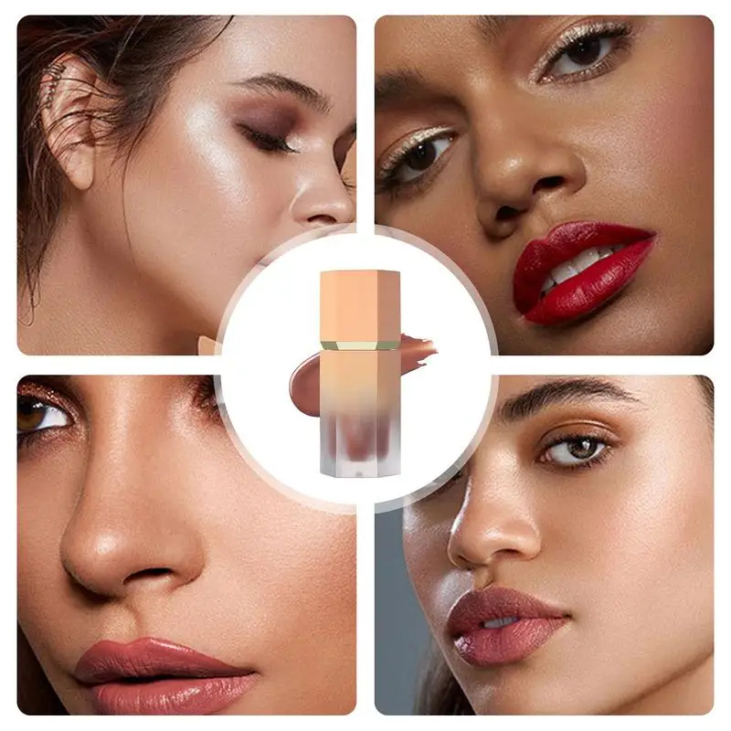 Matte Liquid Contour Stick Natural Waterproof Lasting Nose Shadow Contouring Brighten Face Highlighter Cream Face Makeup