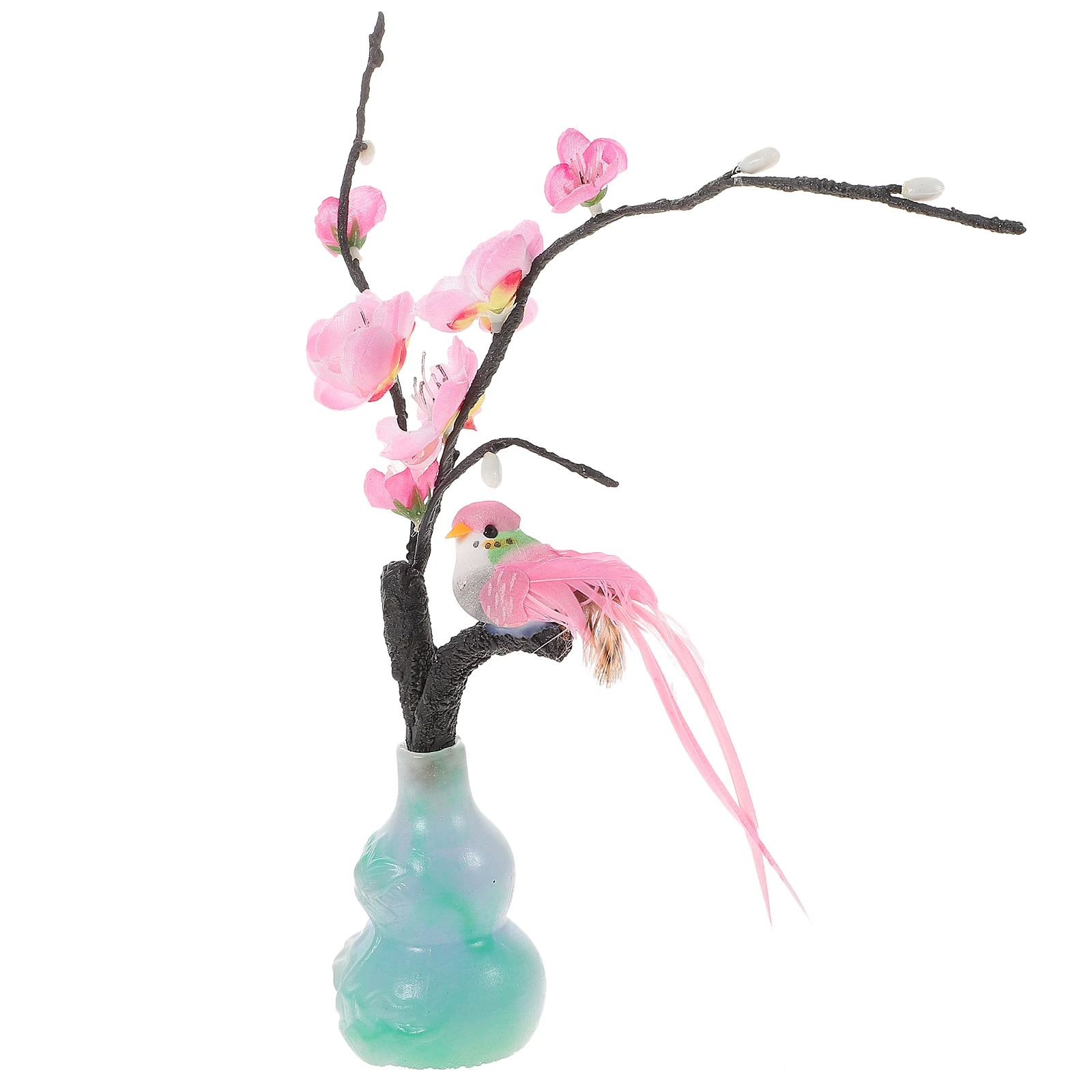 

1pc Realistic Faux Plants Indoor Sushi Plate Decor Cold Dish Embellishment Artificial Birds Serving Plate Decoration For Hotel