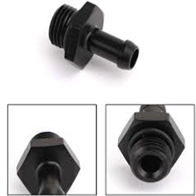 

Black Aluminum AN6 ORB 5/16 Hose Barb Adapter Fitting For Fuel Pump Fuel Pressure Regulator Fitting