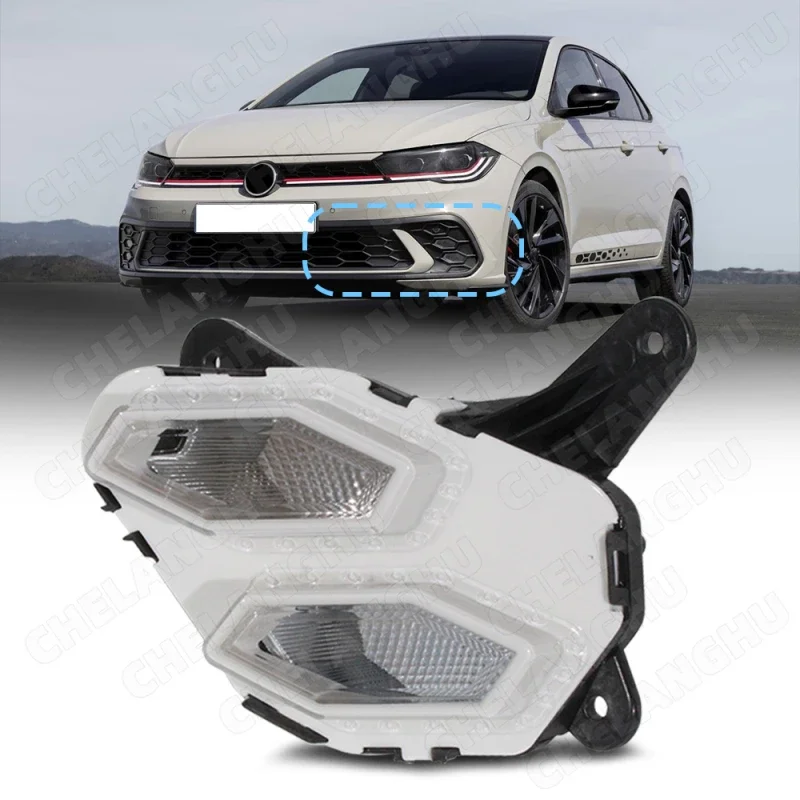 

1Pc Left Side LED Fog Light For VW Polo GTI 2021 2022 2023 2024 Car Accessories Fog Lamp OEM 2G0941055