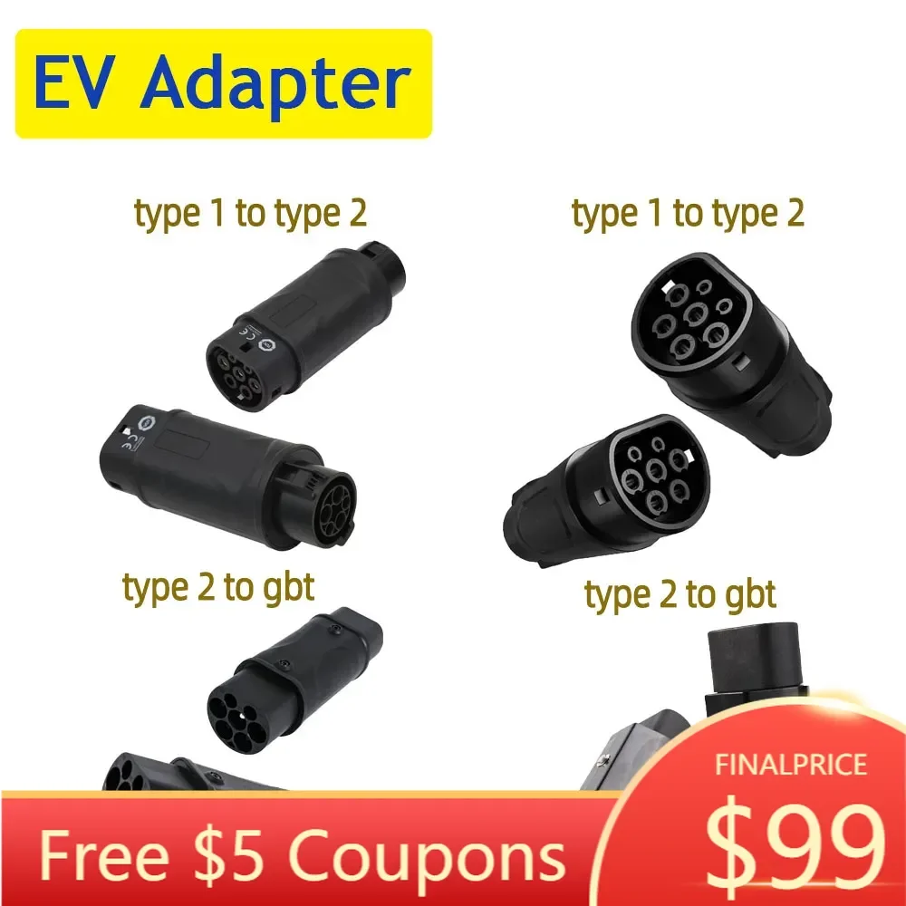 

Electric Vehicle Charging Connector Type2 Type1 J1772 EV Adapter SE Charger type1 type2 gbt Adapr