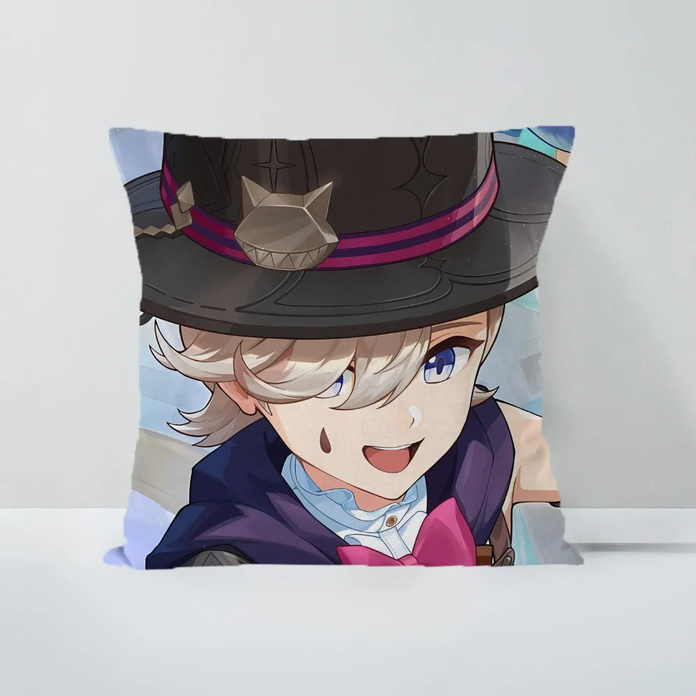 

Genshin Impact Lyney Snezhevich Pillow Cases Decorative Cushions Cover for Sofa Sleeping Pillows Home and Decoration Cushion