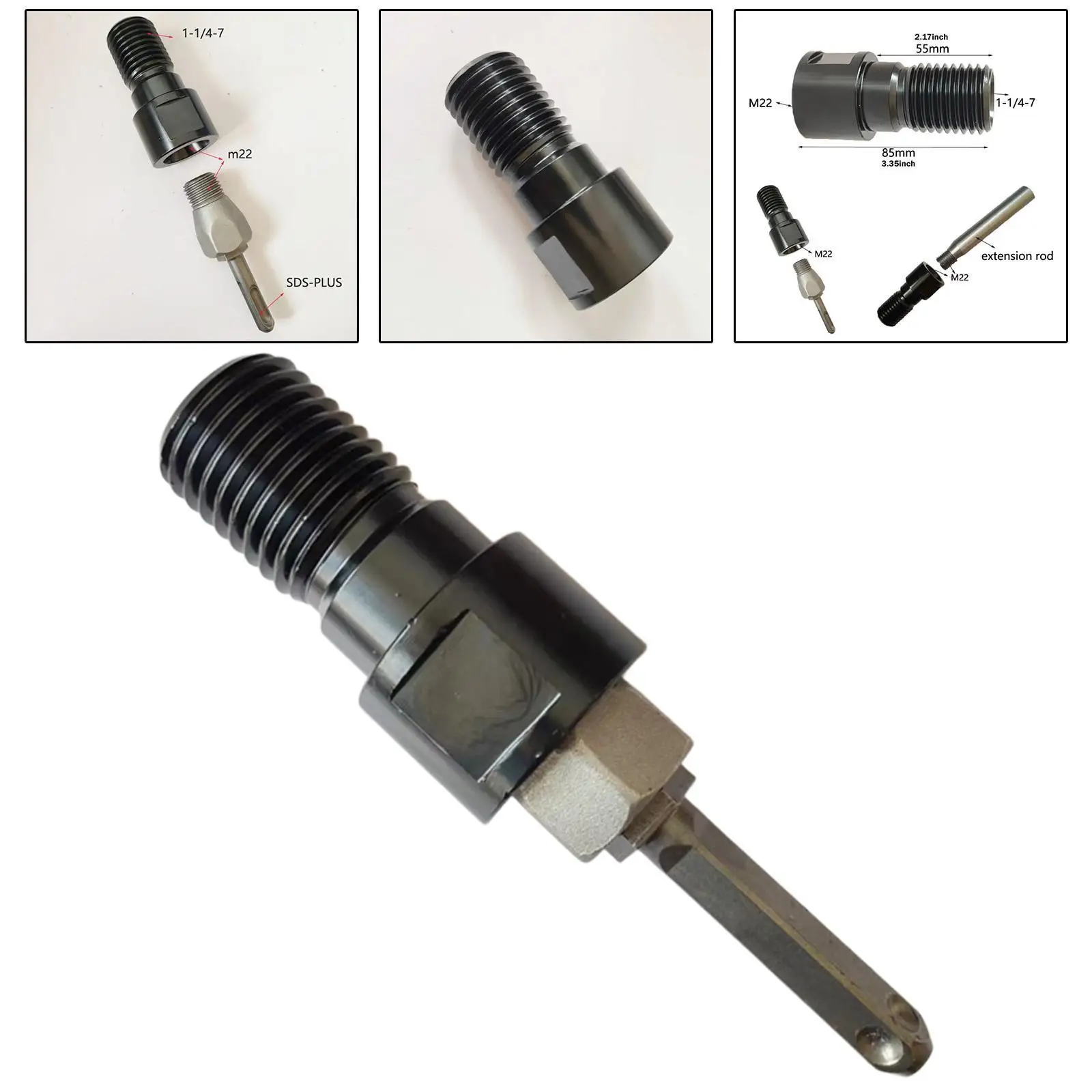 

Переходник для колонкового сверла M22 на 1-1/4-7 с удлинителем, удобный и прочный