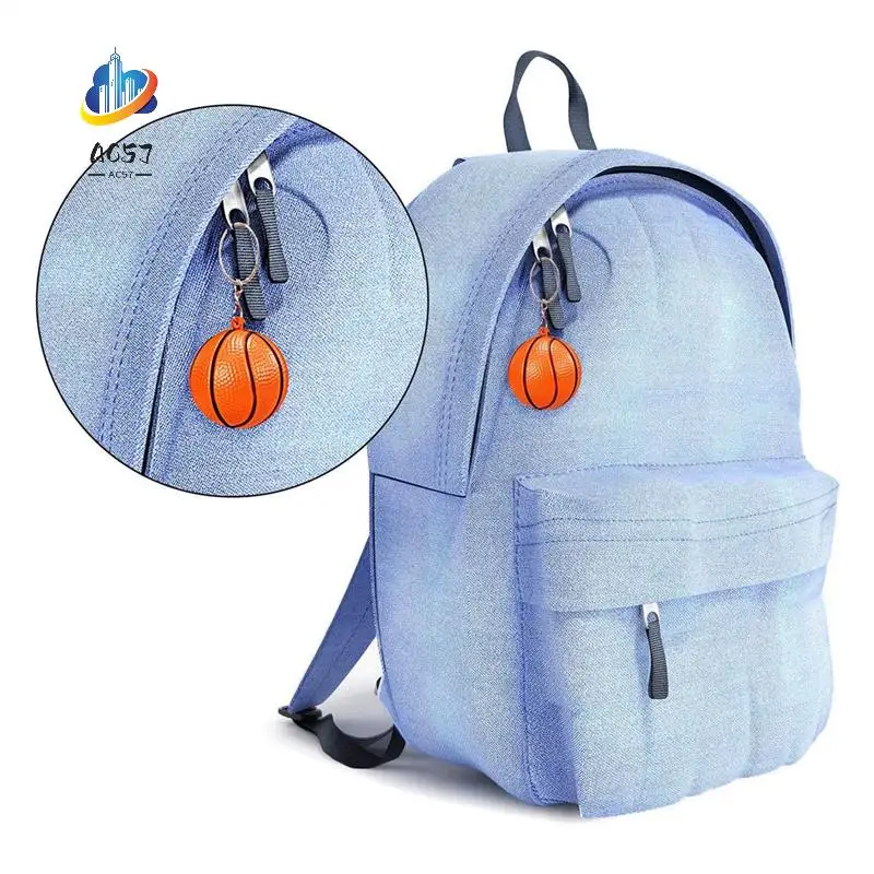 

AC57-24 Pack Basketball Keychains, Mini Basketball Stress Ball Keychains, School Carnival Reward For Kids