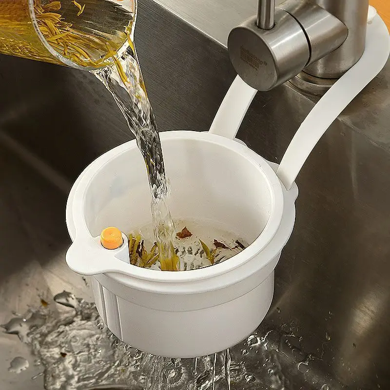 Multi‑Functional Press‑Type Drain Strainer Basket, Sink Storage Organizer, Food Waste Filter for Kitchen Sink, Sundries