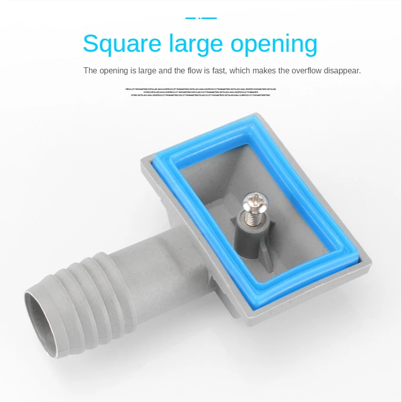 1pcs Kitchen Basin Square Round Overflow Hole Conversion Joint Drainage Water Pipe Three Links Head Sink Connector Accessories