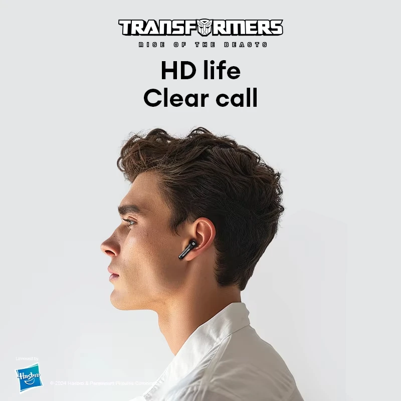 Original TRANSFORMERS TF-T23 TWS Bluetooth 5.4 Gaming Earphones Headphones Music Dual Mode Earbuds Choice High Quality