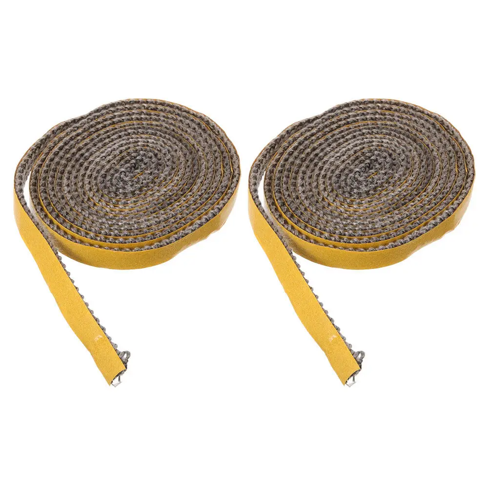 2Pcs Red Fiberglass Flat Gasket Tape Self Adhesive High Temperature Fireplace Stove Oven Insulation Seal Heat Resistant Thermal