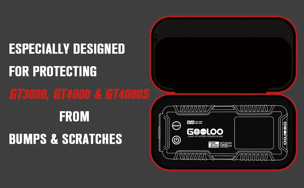 Für GOOLOO GT4000 GT3000 GE1200 GP4000 PLUS Starthilfegerät EVA-Aufbewahrungsbox Tragbare Schwarze Powerbank-Aufbewahrungstasche – Detail 5