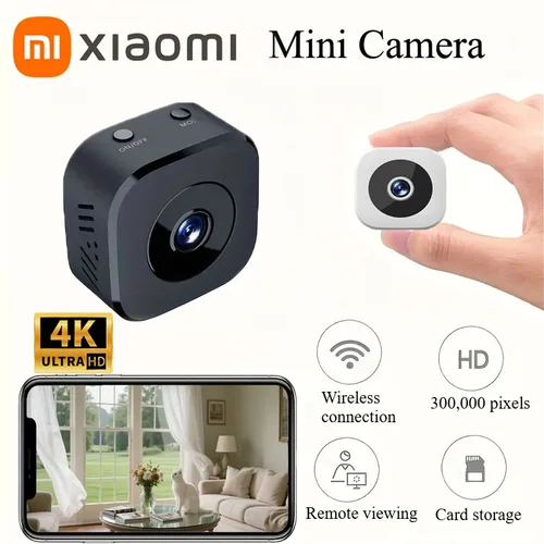 Xiaomi Mini cámara WiFi en casa monitoreo remoto inalámbrico HD 4K cámara mascotas y niños No es necesario conectar súper duración de la batería