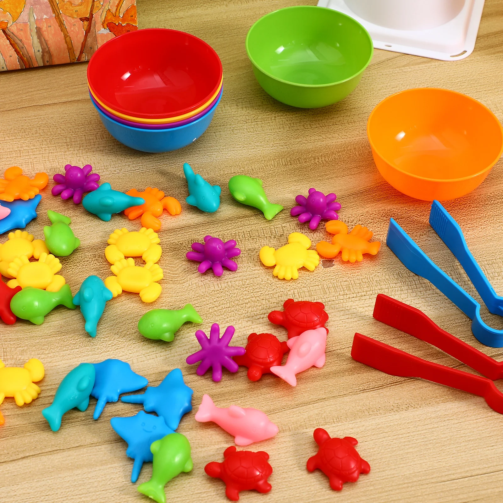 

Ocean Marine Animal Teaching Aids Travel Toddler Toys The Whale Tpe Color Classification