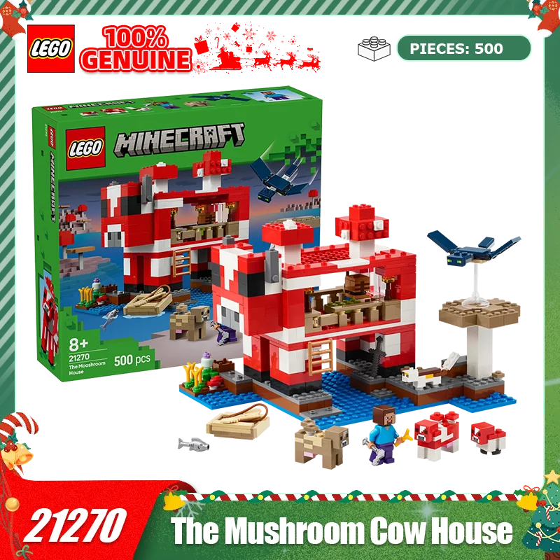 

LEGO Building Blocks Assemble My World 21270 Moo Mushroom Houses Boys and Girls Children's Toys Birthday Christmas Gifts