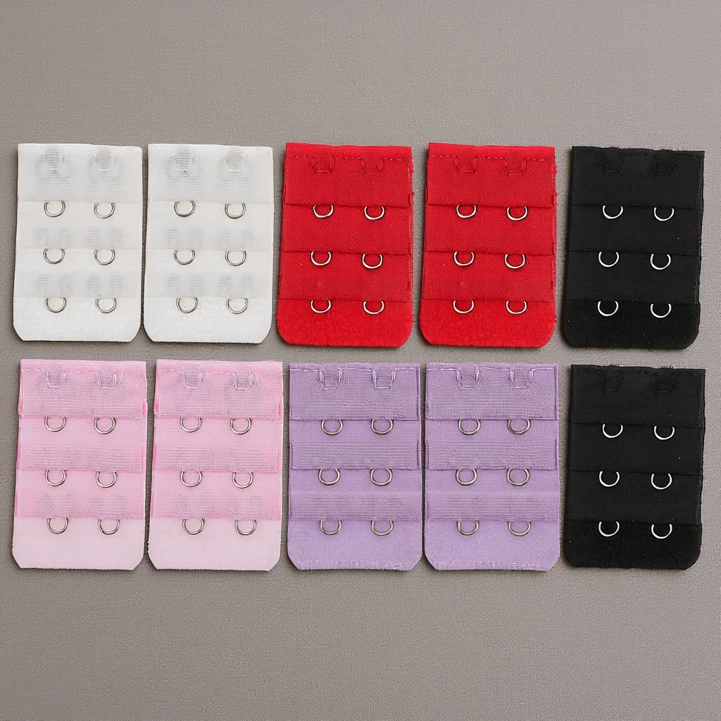 10pc Bra Extenders For Women Brassiere Extension Hooks 3 Rows 2 Buttons Narrow Underwear Adjustable Maternity Support Lingerie
