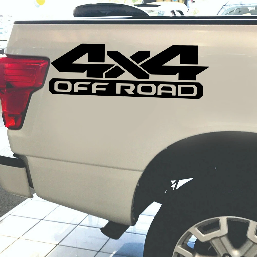 

2Pcs 4x4 Offroad Truck Bed Car Sticker Decal for 4WD RAM TK TJ Auto Vehicle Vinyl Decor