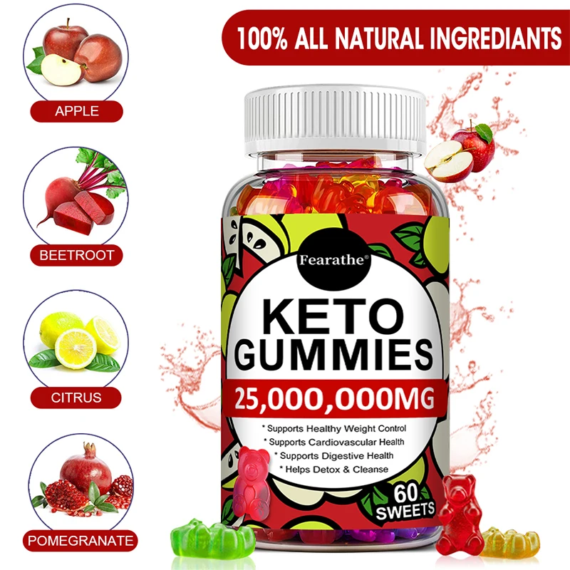 Apfelessig-Gummis mit Vitaminen B9, B12 und Bio-Betextrakt zur Unterstützung eines gesunden Gewichtsverwaltung