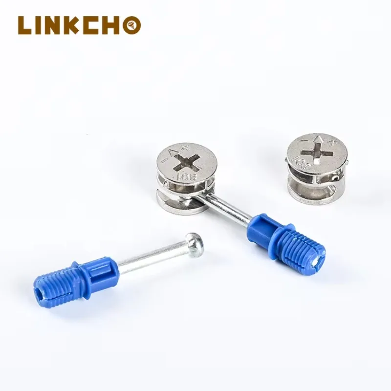 2 In 1  Invisible Connector Furniture Fittings Stainless steels crews Connector Mini Fix nuts and bolts for kitchen cabinet Join