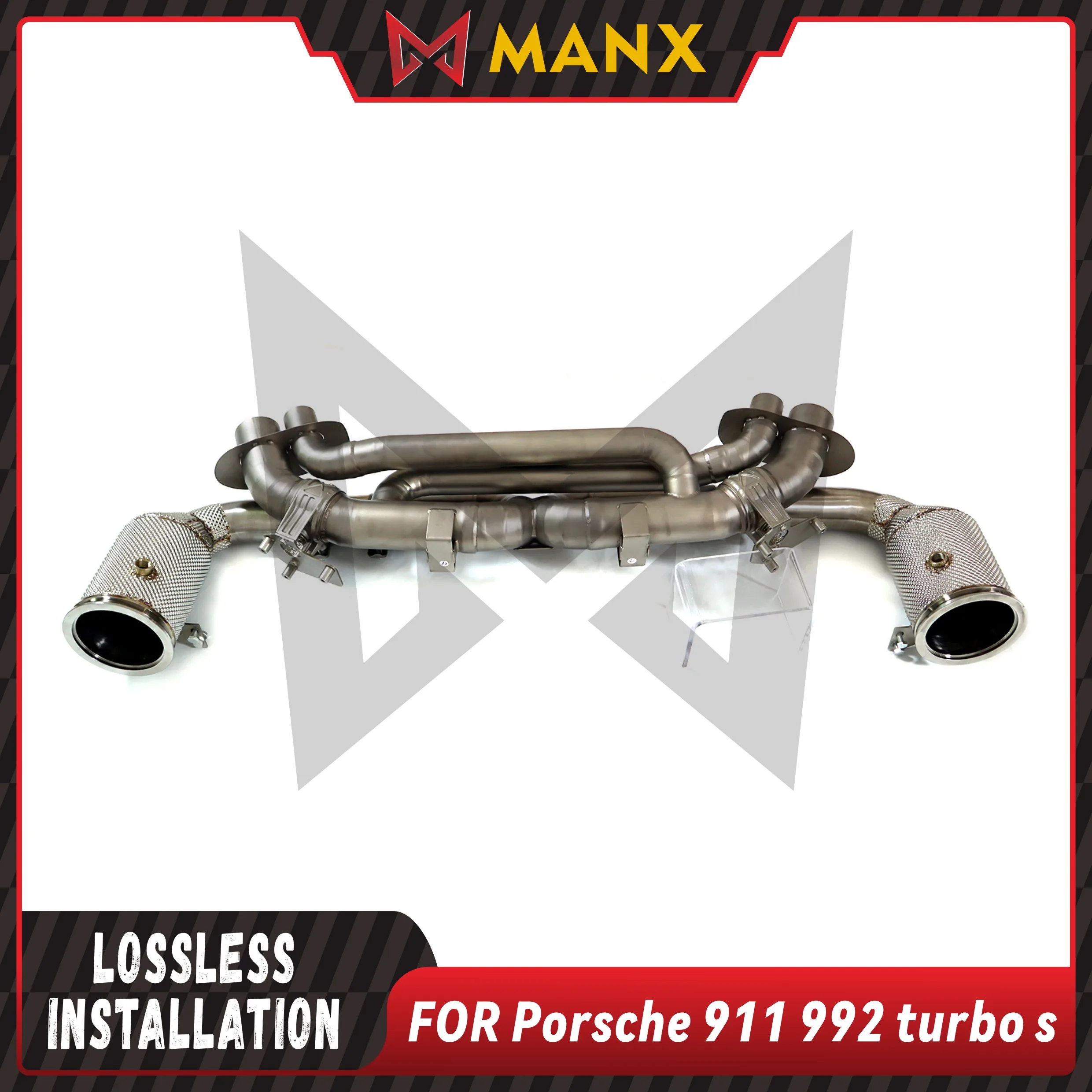 

Frosted titanium alloy With Valve Catback Full Exhaus Suitable for Porsche 911 992 turbo s Performance exhaust system