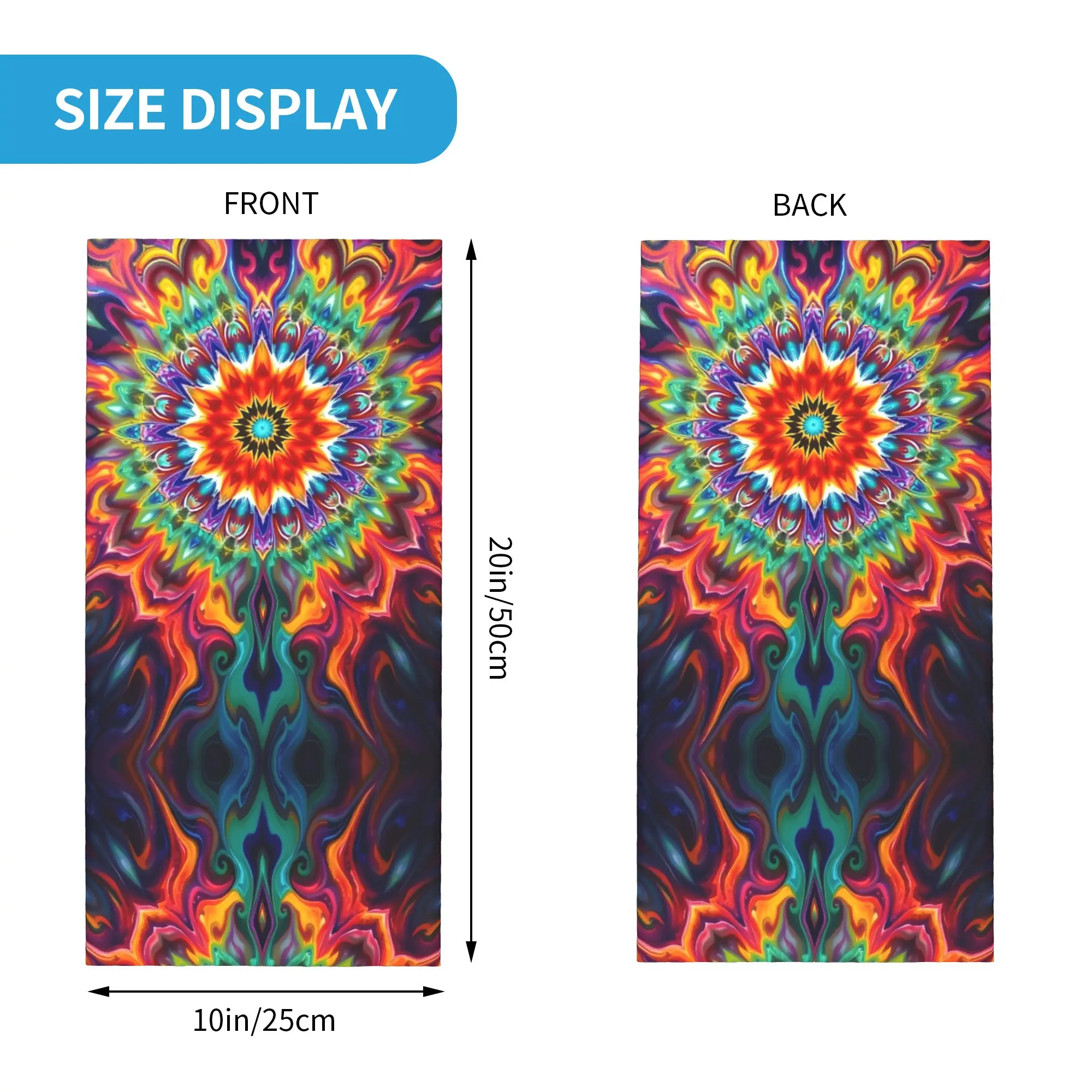 Mandala Winter Headband Neck Warmer Women Men Ski Running Tube Scarf Charming Flower Colorful Floral Pattern Face Bandana Gaiter