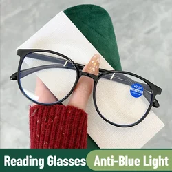 Fashion Reading Glasses for Women Anti Blue Light Blocking Farsighted Eyeglasses Anti-fatigue Hyperopia Eyewear +1.0 To +4.0