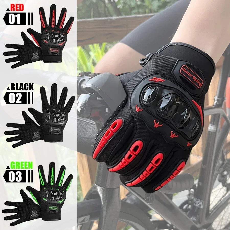 Winter Men's Cycling Mittens Full Finger Biking Gloves Outdoor Sport Keep Warm Touch The Screen Design Full Palm Non-slip Glove