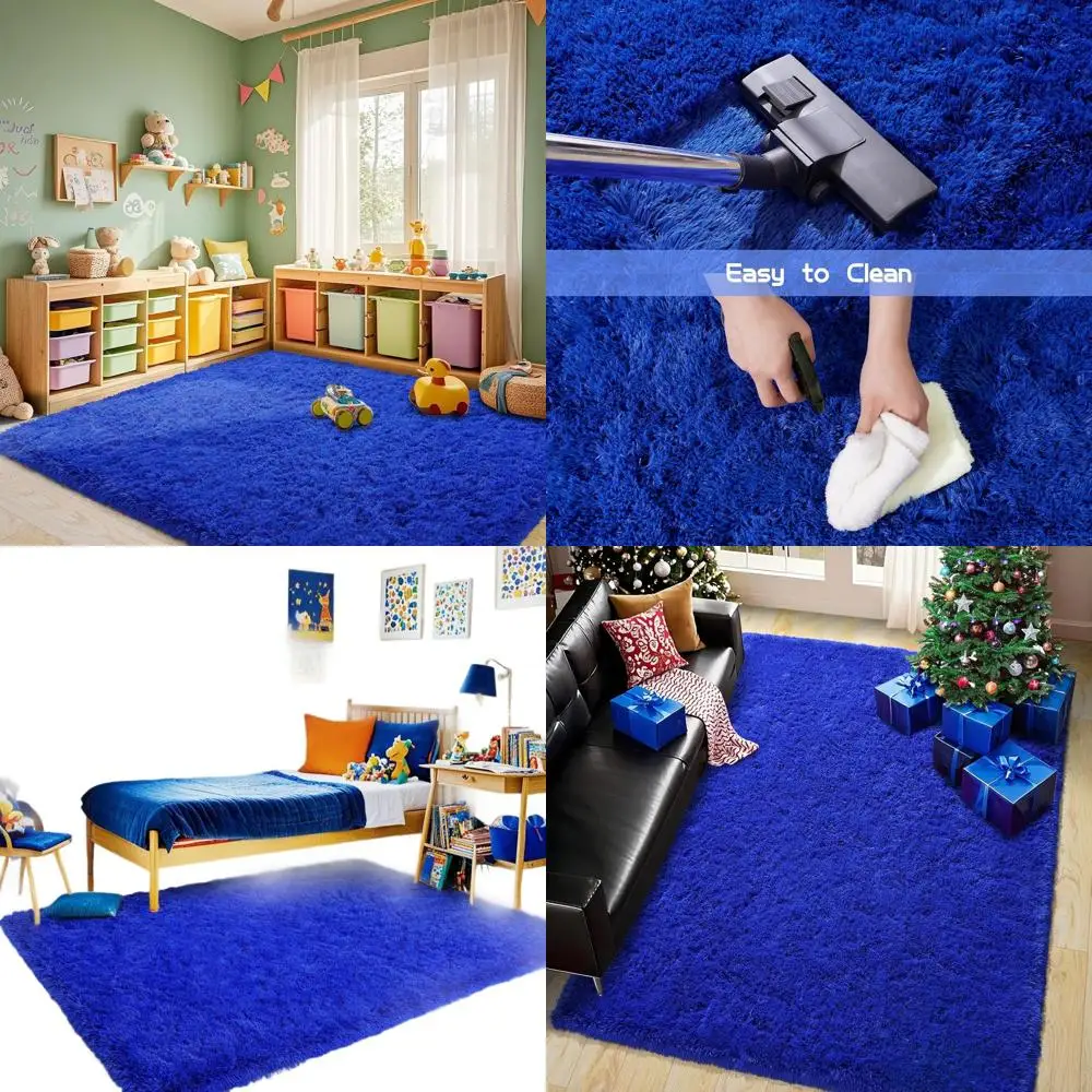 

Modern 5x7 Shaggy Carpet, Plush Fluffy Rug for Living Room, Non-Slip Area Rugs, Ideal for Bedrooms, Kids' Rooms, Dorms, and Home