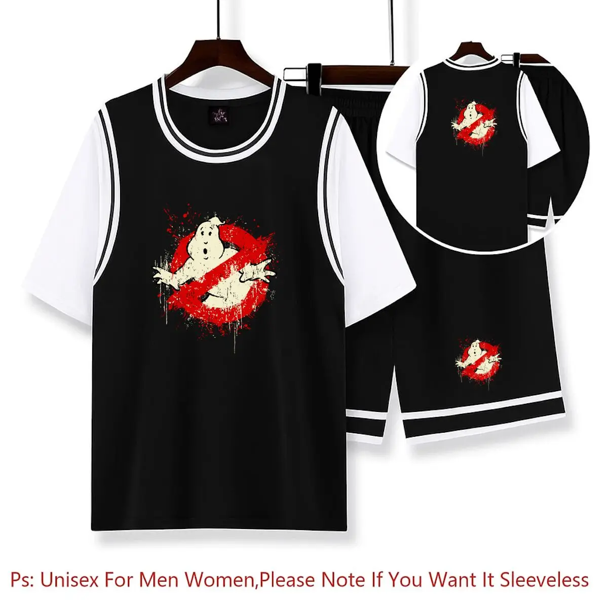 

Комплекты баскетбольного трикотажа Movie Ghost Busters, футболки для мальчиков и девочек, удобная баскетбольная форма, быстросохнущая футболка в стиле хип-хоп