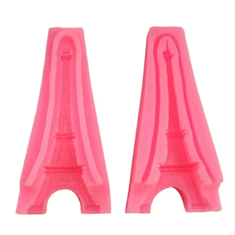 R9JE Tower Silicone Mold Mini Paris for Eiffel Tower Clay Mould for Cake Cupcake Fond