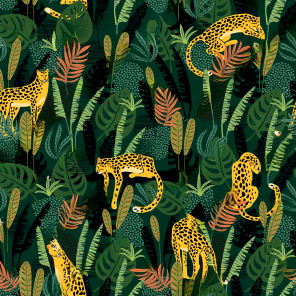 

Индивидуальные 3D-обои с изображением леопарда в стиле Юго-Восточной Азии для гостиной, спальни, домашнего декора, уникальные фоновые обои, 3D-обои