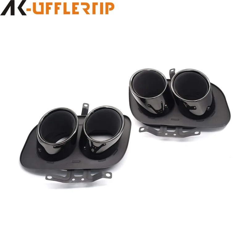 

Suitable for Porsche 911 Carrera modified round tail nozzle exhaust pipe black silver new 992 four tail throat