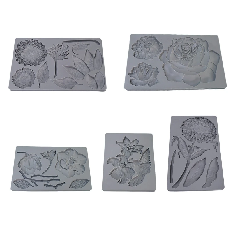 

DIY Handmade Soap Making Supplies Silicone Fondant Molds Exquisite Flower Cake Decorating Family Molds Flexible