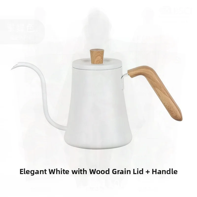 

304 Stainless Steel Coffee Drip Pot 600ML Swan Neck Hand-Poured Coffee Maker with Slender Mouth Vintage Style Coffee Brewing