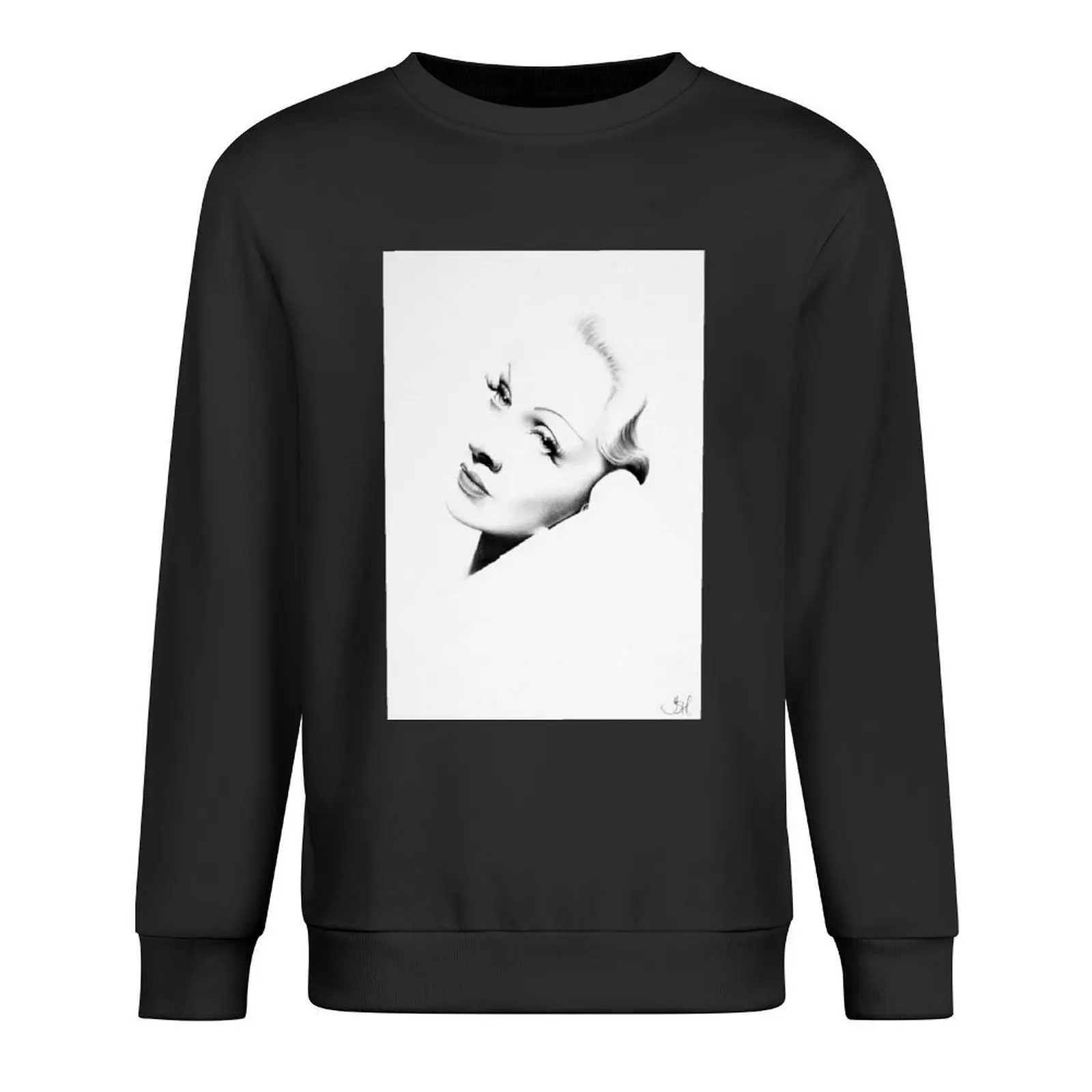 

Marlene Dietrich Minimal Portrait Pullover korean autumn clothes men's clothes korean style clothes tracksuits sweatshirts