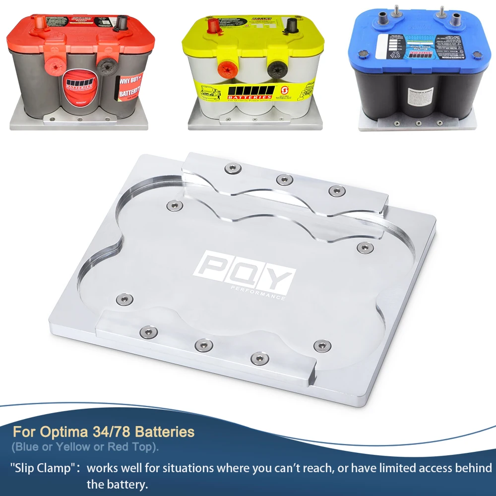 Free Shipping Group For Optima 34/78 Yellow Red Blue Battery Holder Tray Relocation Bracket Mount Aluminum WX-BTD02-QY