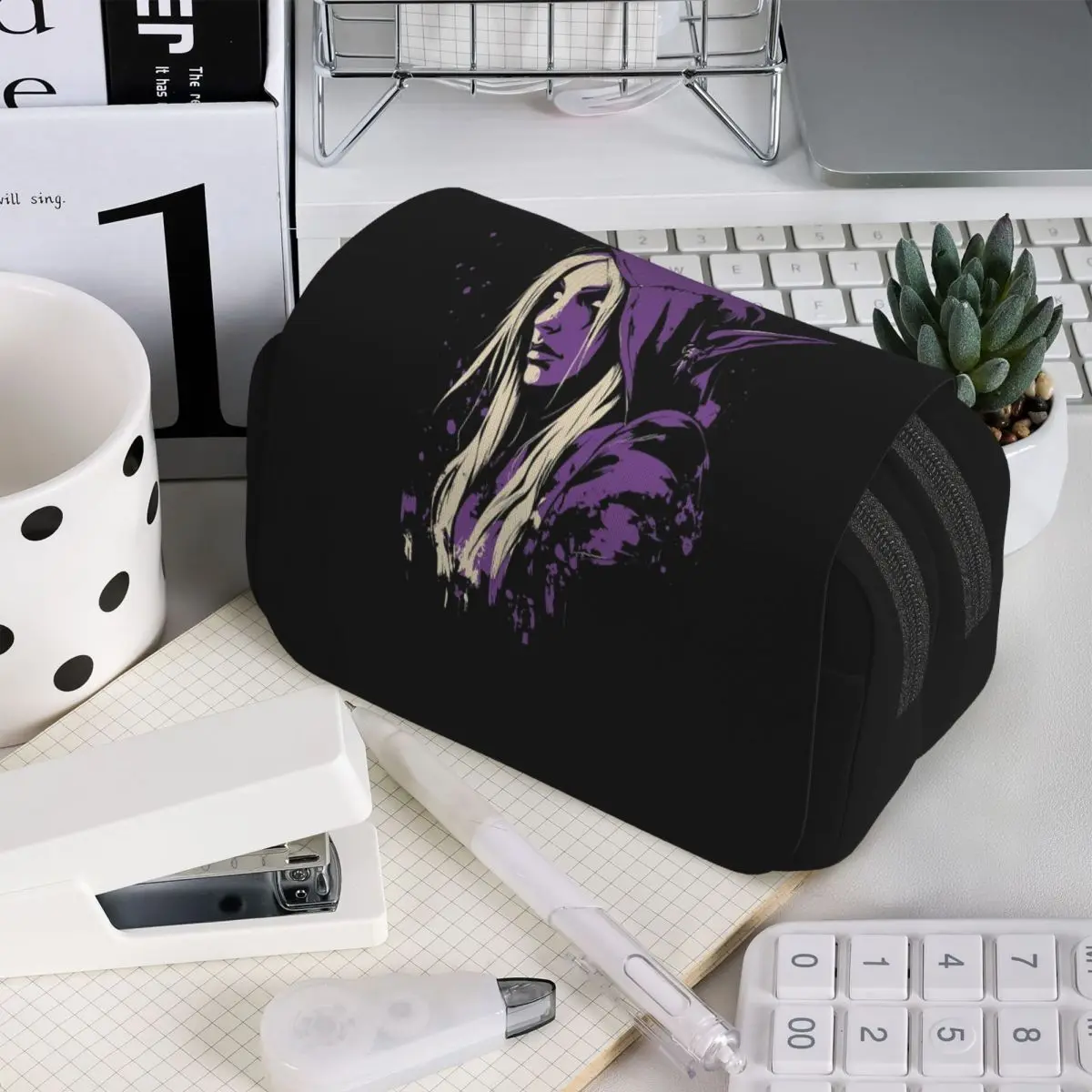 

Пенал Sylvanas Windrunner World Of Warcraft для мальчиков и девочек, подарочная коробка для ручек, сумка для карандашей, канцелярские принадлежности, сумка-держатель для ручек